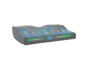 Oreiller, coussin cervical gris mousse à mémoire de forme 59 x 34 x 12 cm cf51357