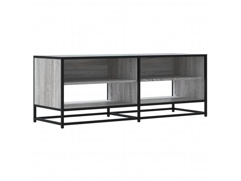  Meuble tv - banc tv - meuble de rangement sonoma gris 120,5x40x46 cm bois d'ingénierie et métal  - Conforama A