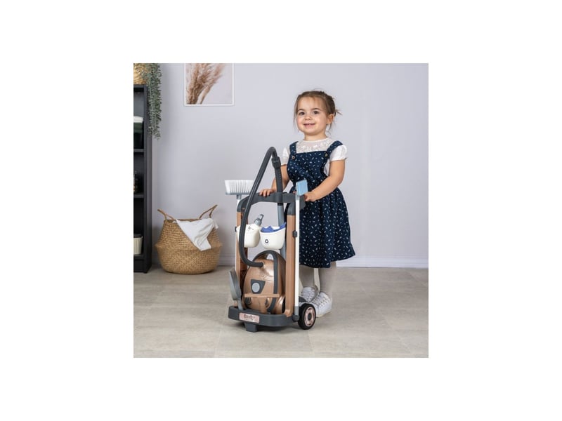  Chariot menage enfant avec aspirateur jouet et 9 accessoires des 3 ans SMO3032160113693 - Conforama C