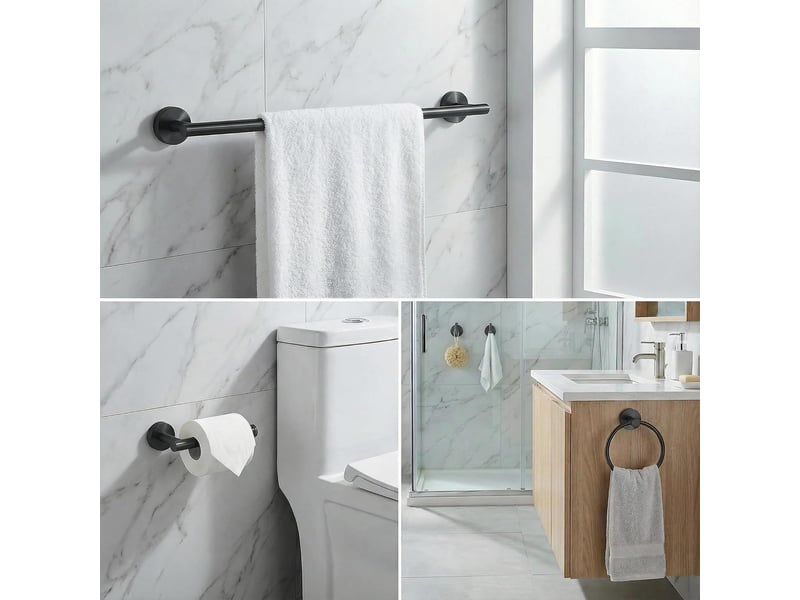  Anneaux porte-serviettes de salle de bain - ensemble de crochets porte-serviettes - convient pour la cuisine et la salle de bain, installation murale.  - Conforama E