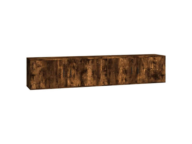  Lot de 2 meuble tv mural, meuble tv suspendu chêne fumé 100x34,5x40 cm  - Conforama A