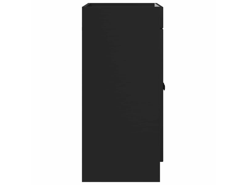  Armoire sous évier de salle de bain, meuble de rangement noir 56x37.5x81 cm shl7  - Conforama E