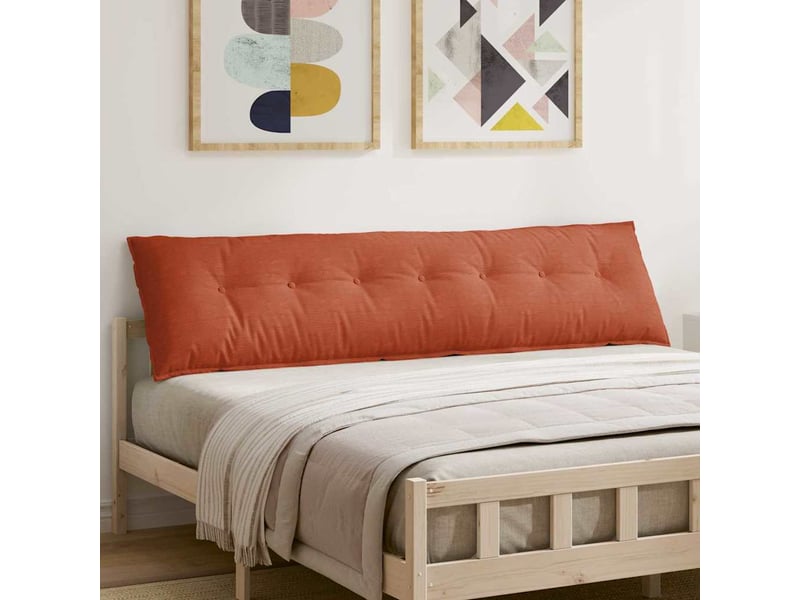  Coussin de dos, coussin de dossier rouge orange 200 x 50 cm tissu en velours côtelé cf55013  - Conforama B