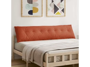 Coussin de dos, coussin de dossier rouge orange 200 x 50 cm tissu en velours côtelé cf55013