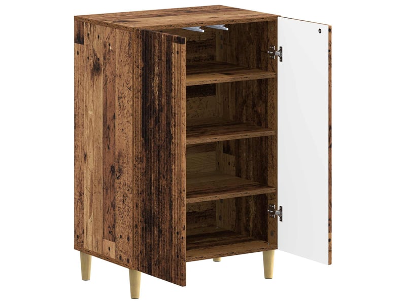  Meuble à chaussure, cabinet à chaussures arnhem 59,5x39,5x90 cm bois ancien  - Conforama C