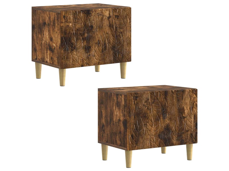  Meuble tv - banc tv - meuble de rangement chêne fumé bois d'ingénierie  - Conforama D