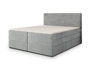 Lit avec rangement 180x200 cm <strong>MASSENO</strong> <strong></strong> coloris gris