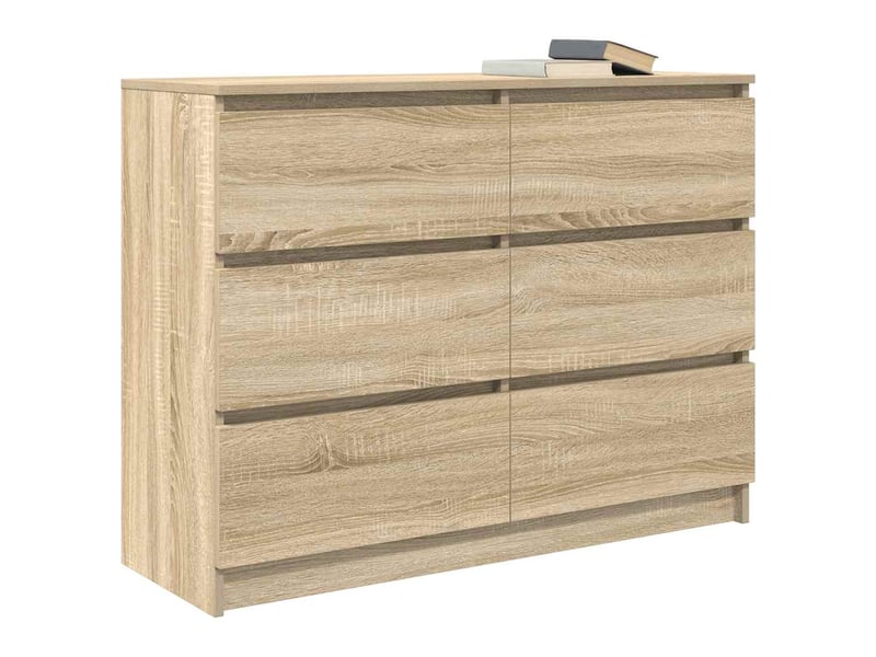  Buffet - bahut - meuble de rangement chêne sonoma 100x35x76 cm bois d'ingénierie  - Conforama D