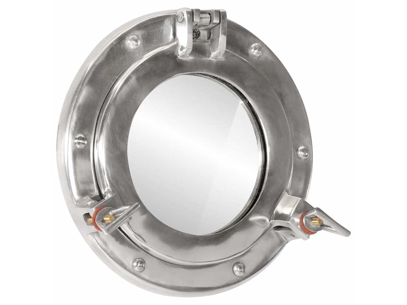  Miroir en forme de hublot mural ø23 cm aluminium et verre cf62789  - Conforama B