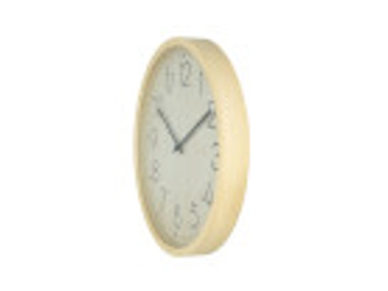  Horloge murale fabrilamp padron 41 x 41 cm hêtre mouvement continu 220214185 - Conforama D