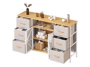 Chiffonnier <strong>GENERIC HOME</strong> <strong></strong> coloris beige largeur 30 cm hauteur 75 cm