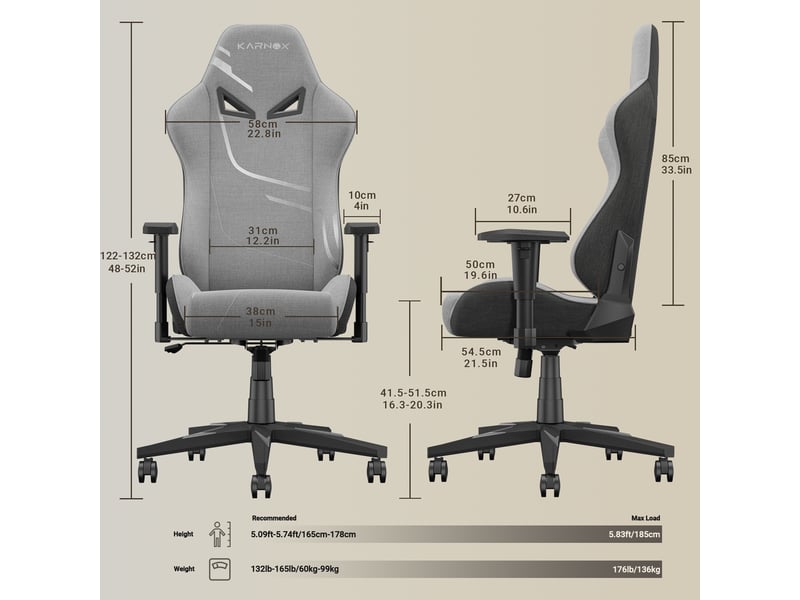  Chaise de bureau ergonomique pivotante inclinable 90° à 155° - lpospi - appui-tête, soutien lombaire, tissu gris clair  - Conforama D