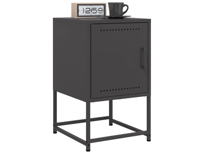  Table de chevet - cabinet de chevet - table de nuit noir 36x39x60,5 cm acier  - Conforama C