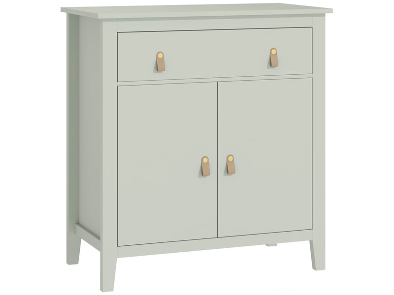  Buffet salon, meuble de rangement avec tiroir, double porte, étagère réglable, 80 x 40 x 90 cm, vert clair  - Conforama B