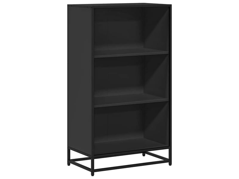  Bibliothèque, meuble de rangement salon noir 60x35x107,5 cm bois d'ingénierie  - Conforama A