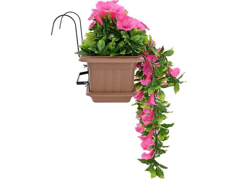 Fleurs artificielles rouge violet 55 x 20 x 55 cm pe et acier vidaxl  - Conforama D