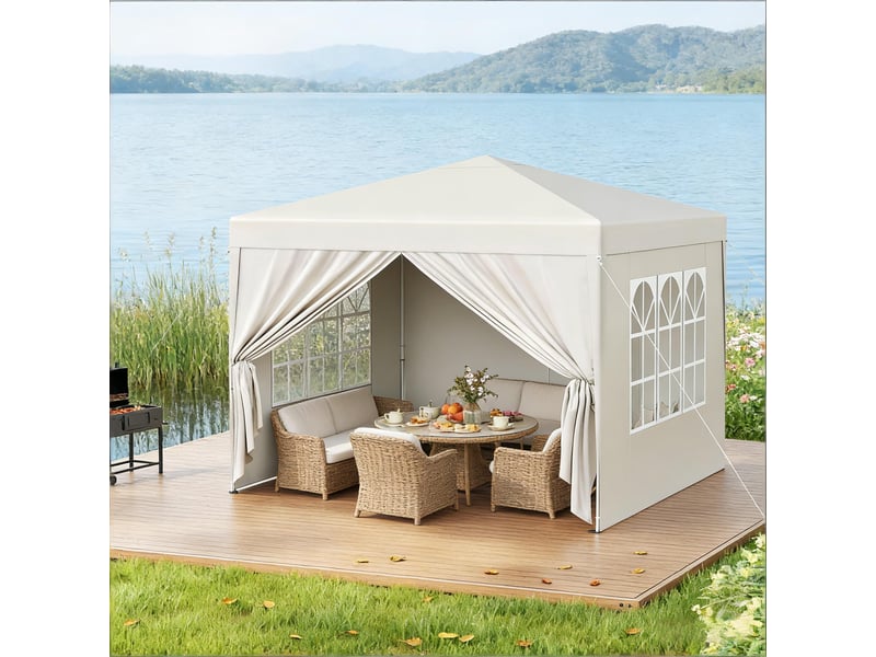  Gazebo moderne de jardin, pavillon extérieur pour terrasse, mariage et événements  - Conforama D