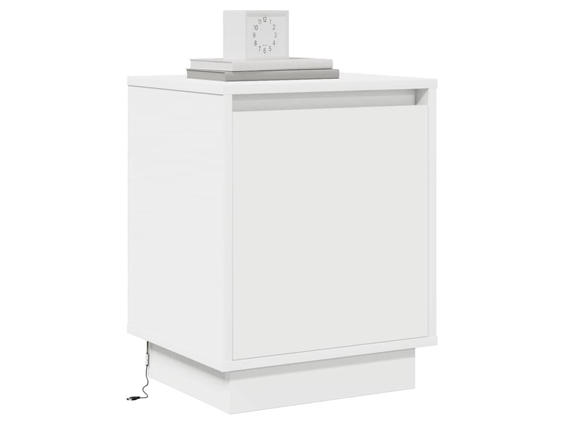  Table de chevet - cabinet de chevet - table de nuit blanc 39 x 34,5 x 50 cm bois d'ingénierie  - Conforama B