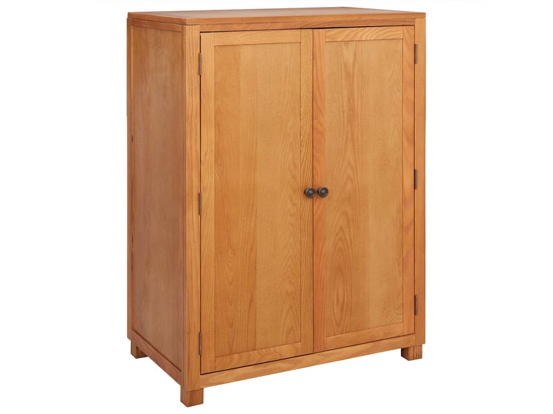  Armoire de rangement avec porte marron 80x50x115 cm bois de chêne massif  - Conforama A