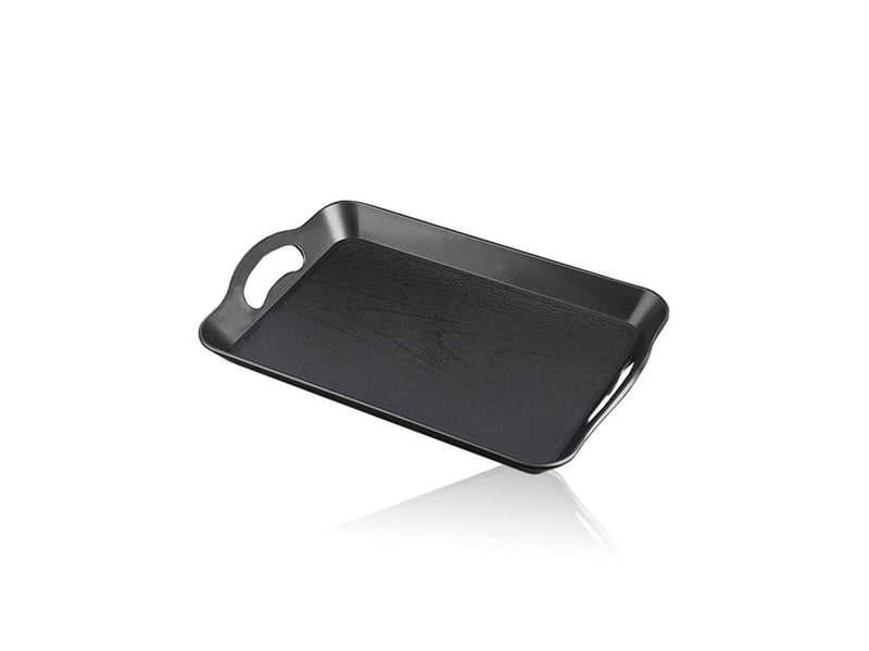  Lot de 6 plateaux de service en plastique rectangulaires – compatibles micro-ondes et lave-vaisselle  - Conforama A