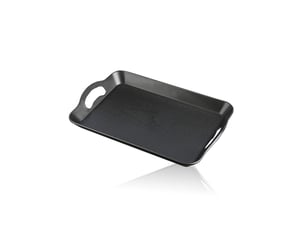 Lot de 6 plateaux de service en plastique rectangulaires – compatibles micro-ondes et lave-vaisselle