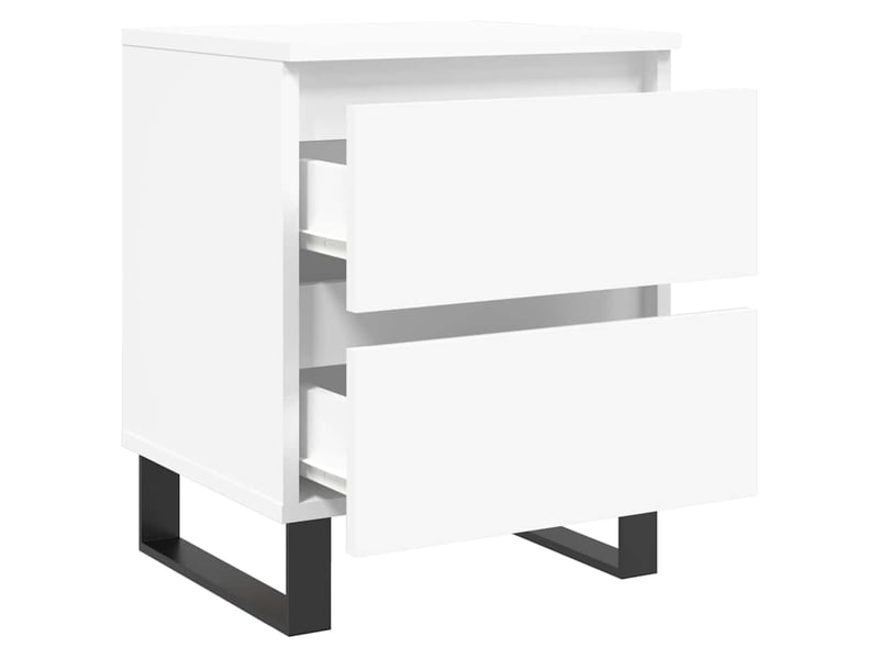  Table de chevet - cabinet de chevet - table de nuit blanc 40x35x50 cm bois d’ingénierie  - Conforama E