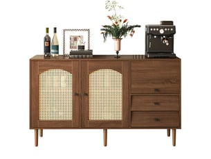 Buffet <strong></strong> <strong></strong> - 130 cm coloris bois foncé