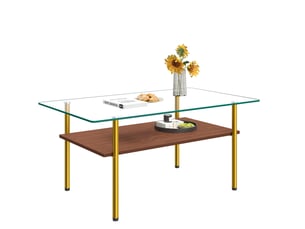 Table basse rectangulaire coloris bicolore MEUBLIV  - 58 cmx98 cm