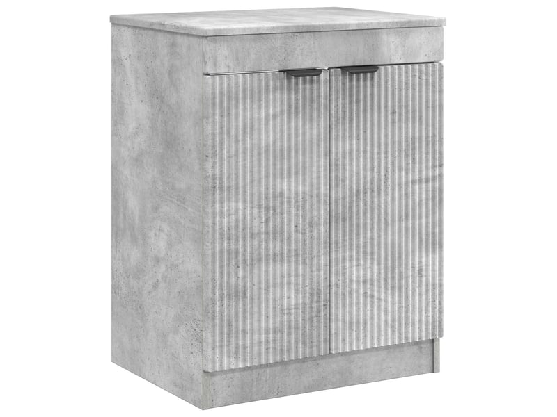  Armoire de salle de bain, meuble de rangement gris béton 54x41x70 cm shl521  - Conforama A