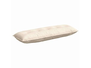 Coussin de dos, coussin de dossier crème 140 x 50 cm tissu en velours côtelé cf54617