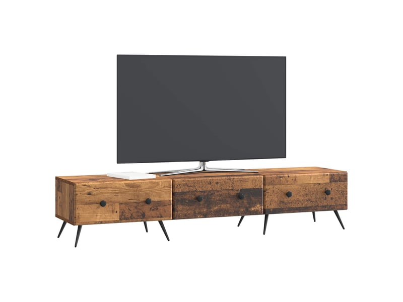  Meuble tv - banc tv - meuble de rangement bois ancien 147 x 34,5 x 30 cm bois d'ingénierie  - Conforama C