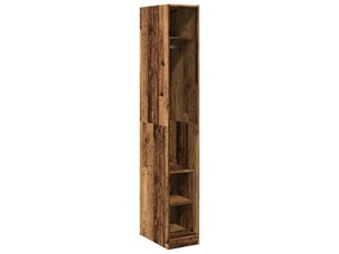 Garde-robe, armoire de rangement vieux bois 30x50x200 cm bois d'ingénierie shl97721