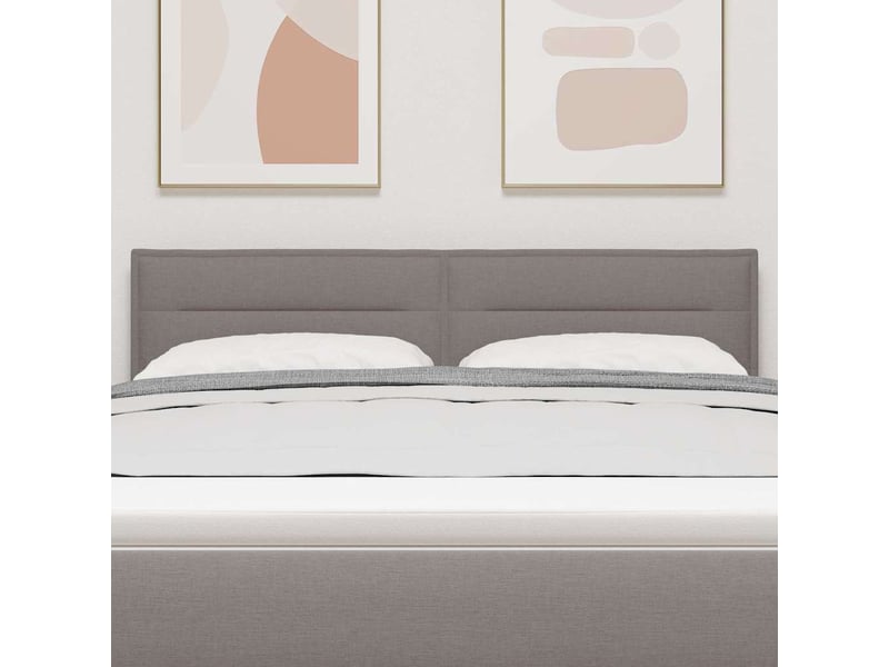 Tête de lit - panneau de tête de lit taupe 160 cm tissu - Conforama C