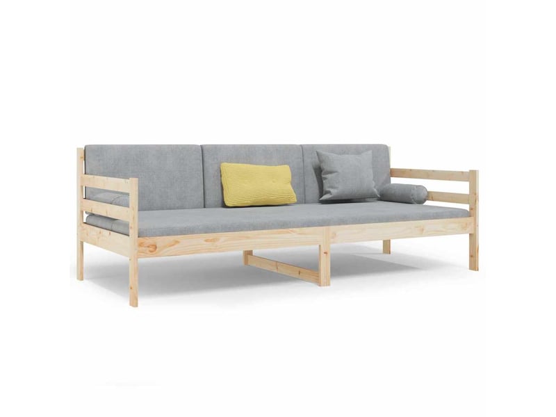  Lit simple- lit adulte -  lit de jour sans matelas 80x200 cm bois de pin massif  - Conforama A