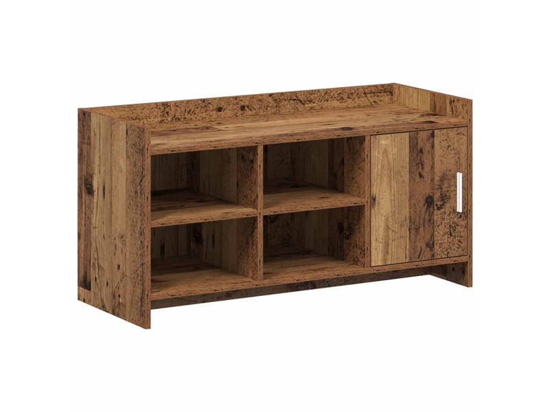  Meuble à chaussure, cabinet à chaussures avec porte bois ancien 100x39,5x51 cm  - Conforama A