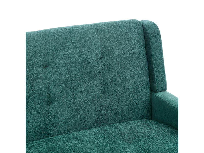  Banquette 2 places en lin l119 cm, pieds bois massif antidérapants, coussin mousse haute densité  - Conforama E
