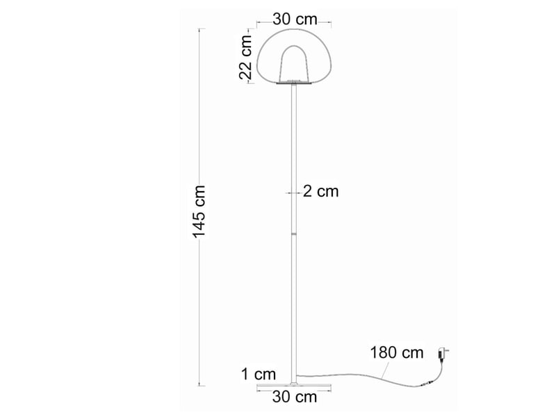  Lampadaire contemporain verre fumé led intégrée 145 cm - esteban Esteban - Conforama E