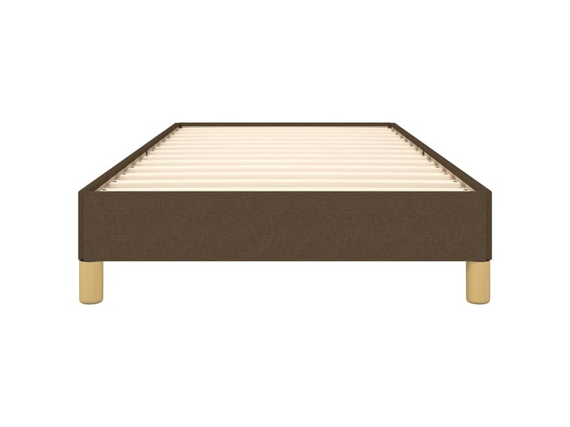  Lit simple- lit adulte -  cadre de lit sans matelas marron foncé 100x200 cm tissu  - Conforama D