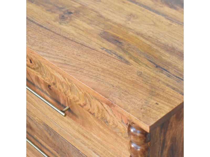  Artisan furniture commode spindle en bois massif, 3 tiroirs  - Conforama E