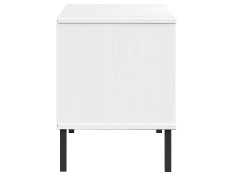  Meuble à chaussures, étagère à chaussures pieds en métal blanc 106x35x45cm bois oslo  - Conforama E
