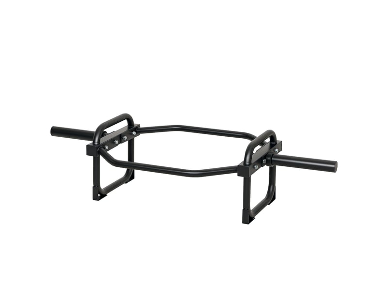  Barre olympique hexagonale 5 cm, 300 kg, chargement facile, pour développé couché, soulevé de terre, squats et charges lourdes.  - Conforama B