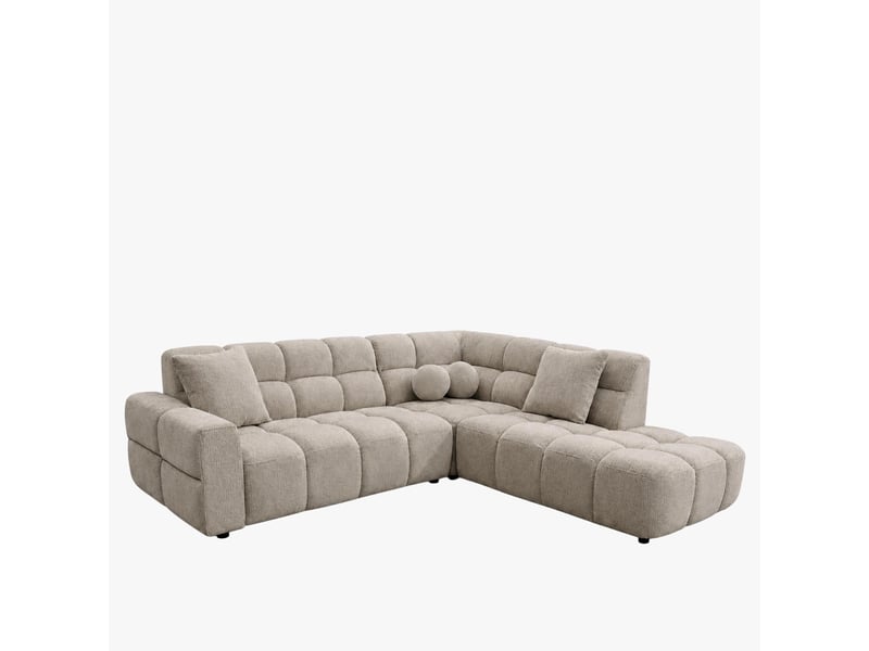  Canapé d'angle en tissu beige - angle droit  - Conforama B