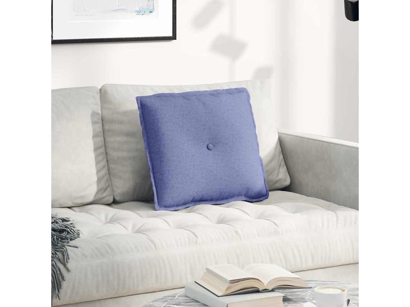  Coussin de dos, coussin de dossier bleu denim 50 x 19 x 45 cm tissu cf54550  - Conforama B