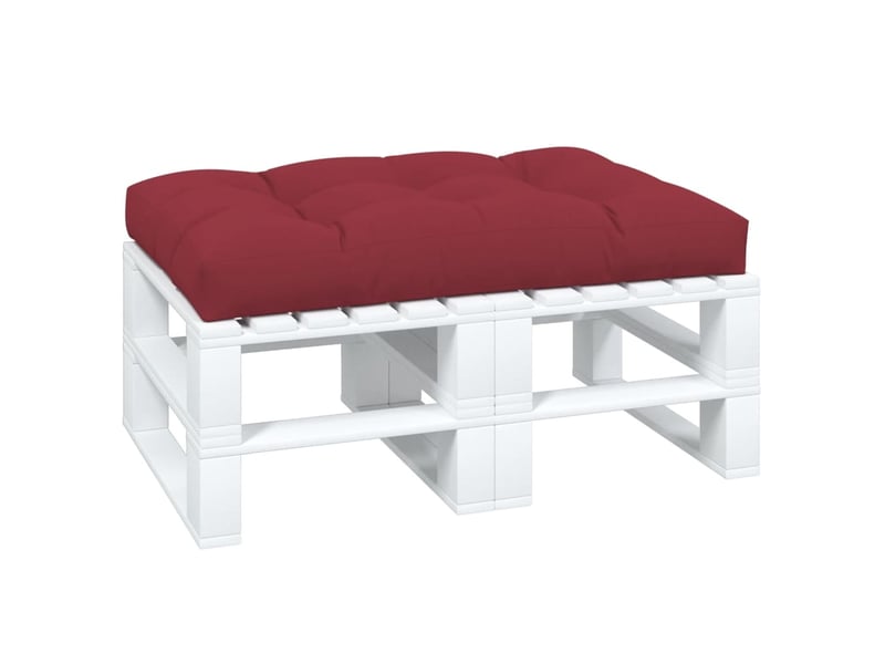  Coussin de palette, coussin de chaise, coussin de canapé rouge bordeaux 120x80x12 cm tissu cf55448  - Conforama C