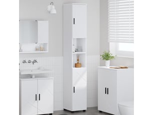 Cabinet de salle de bain, armoire salle de bain blanc 30 x 35 x 192 cm cf65235