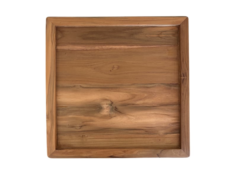 Table d'appoint carrée en bois de teck  - Conforama D