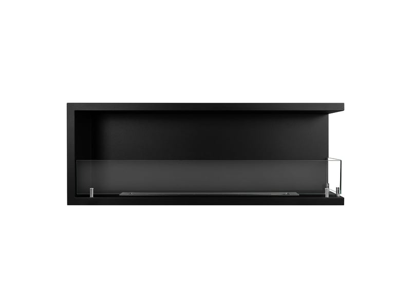  Sutri 120 - cheminée d'angle droite encastrable au bioéthanol 120x45x22,4 cm avec brûleur en acier de 1,25 l  - Conforama E