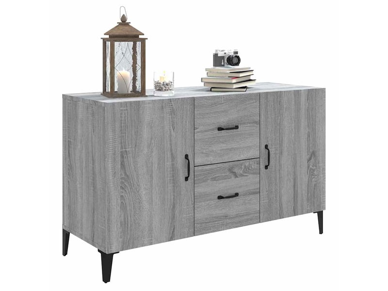  Buffet - bahut - meuble de rangement sonoma gris 100x36x60 cm bois d'ingénierie  - Conforama D