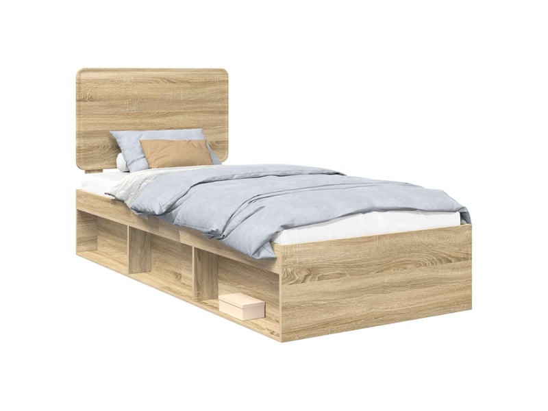 Lit simple- lit adulte - cadre de lit sonoma 90 x 190 cm bois de pin massif - Conforama A