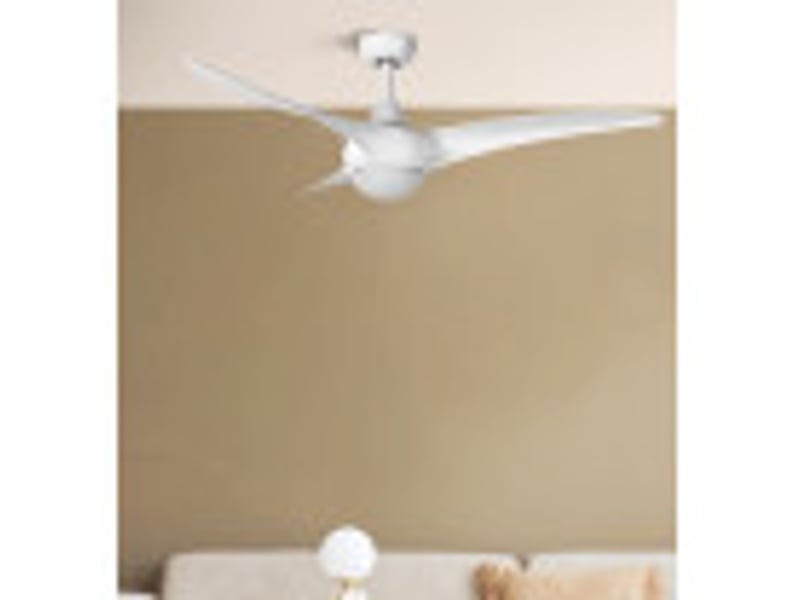  Ventilateur de plafond fabrilamp canea dc blanc 3 pales 134 cm 6 vitesses led 24 w télécommande 185591301 - Conforama B